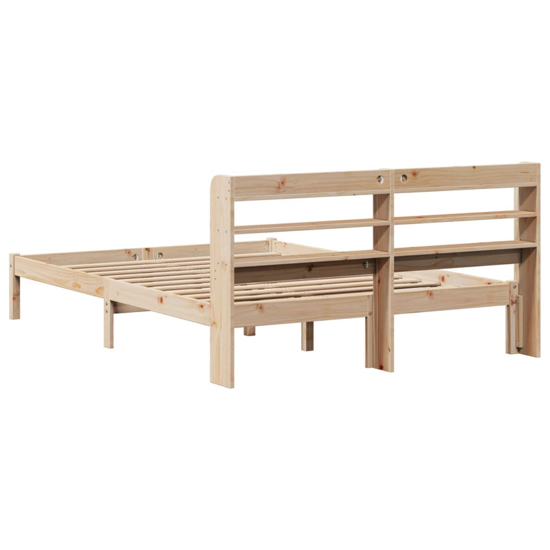 vidaXL tömör fenyőfa ágy matrac nélkül 150x200 cm