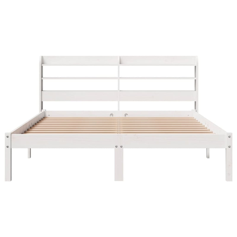 vidaXL fehér tömör fenyőfa ágy matrac nélkül 150 x 200 cm