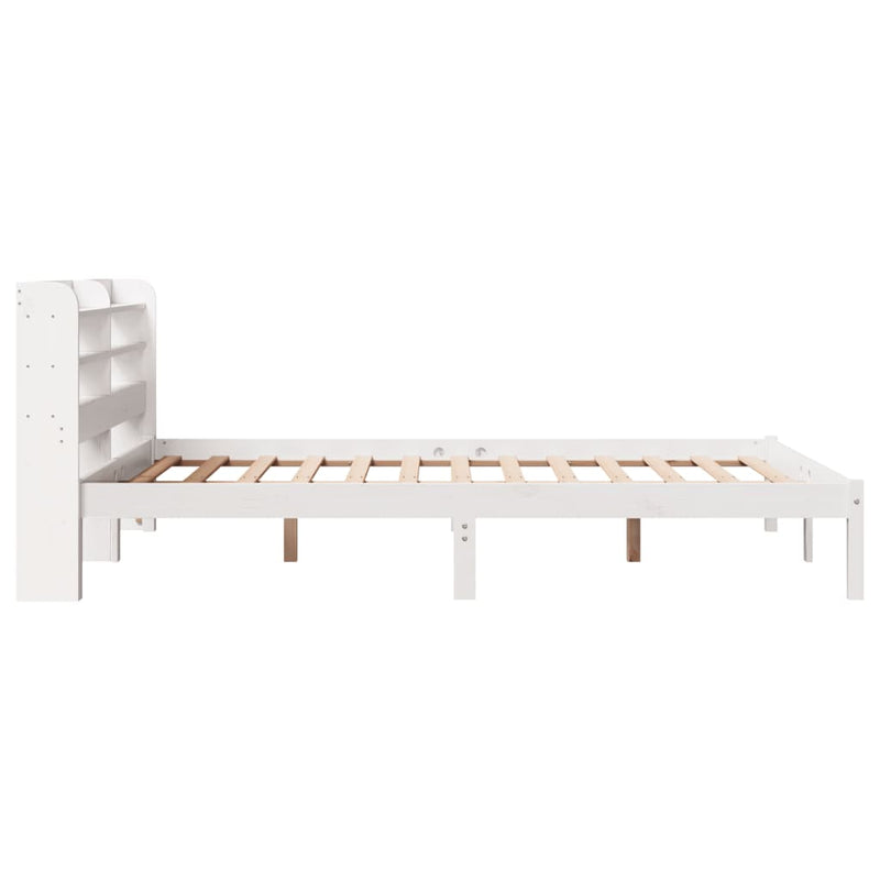 vidaXL fehér tömör fenyőfa ágy matrac nélkül 160 x 200 cm