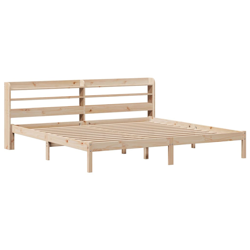 vidaXL tömör fenyőfa ágy matrac nélkül 180 x 200 cm