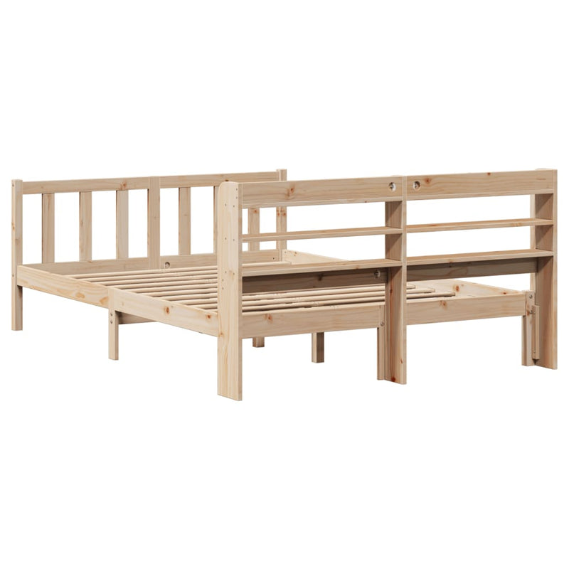 vidaXL tömör fenyőfa ágy matrac nélkül 120 x 190 cm