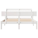 vidaXL fehér tömör fenyőfa ágy matrac nélkül 140x190 cm