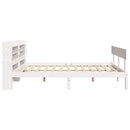 vidaXL fehér tömör fenyőfa ágy matrac nélkül 140x190 cm