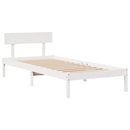 vidaXL fehér tömör fenyőfa ágy matrac nélkül 90 x 200 cm