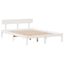 vidaXL fehér tömör fenyőfa ágy matrac nélkül 120 x 200 cm