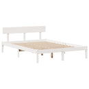 vidaXL fehér tömör fenyőfa ágy matrac nélkül 150 x 200 cm