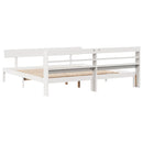 vidaXL fehér tömör fenyőfa ágy matrac nélkül 180 x 200 cm