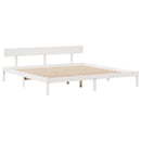 vidaXL fehér tömör fenyőfa ágy matrac nélkül 180 x 200 cm