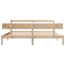 vidaXL tömör fenyőfa ágy matrac nélkül 200 x 200 cm