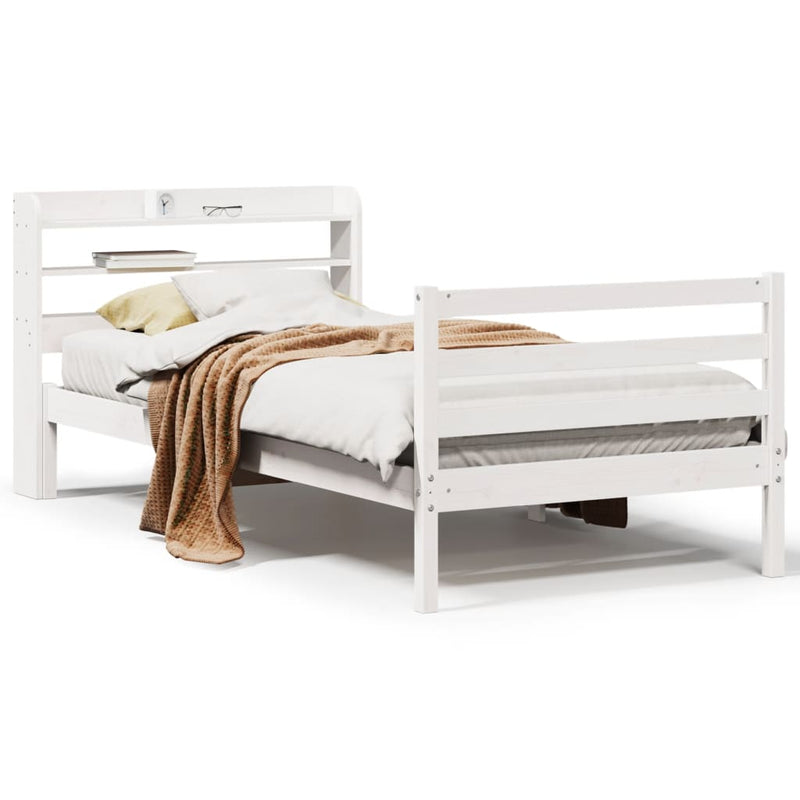 vidaXL fehér ágykeret fejtámlával matrac nélkül 90x190 cm