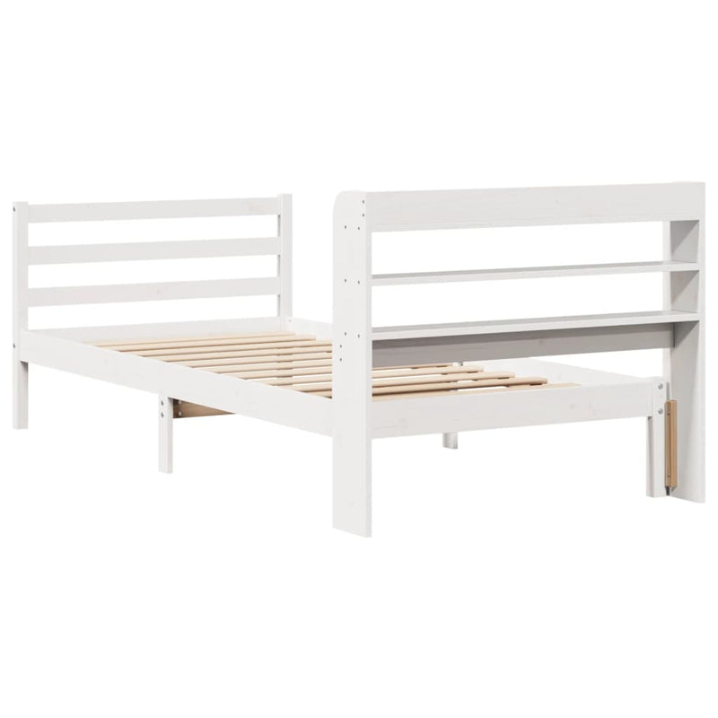 vidaXL fehér ágykeret fejtámlával matrac nélkül 100x200 cm
