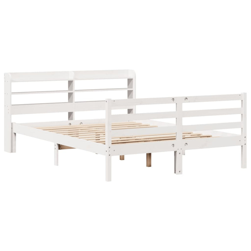 vidaXL fehér ágykeret fejtámlával matrac nélkül 120x200 cm