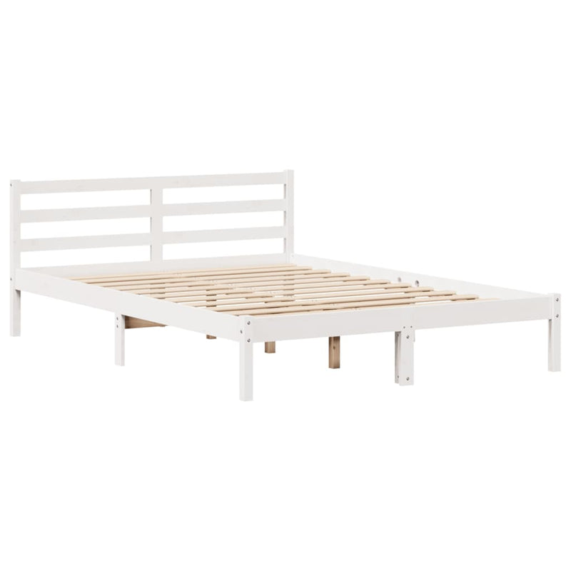 vidaXL fehér ágykeret fejtámlával matrac nélkül 160x200 cm