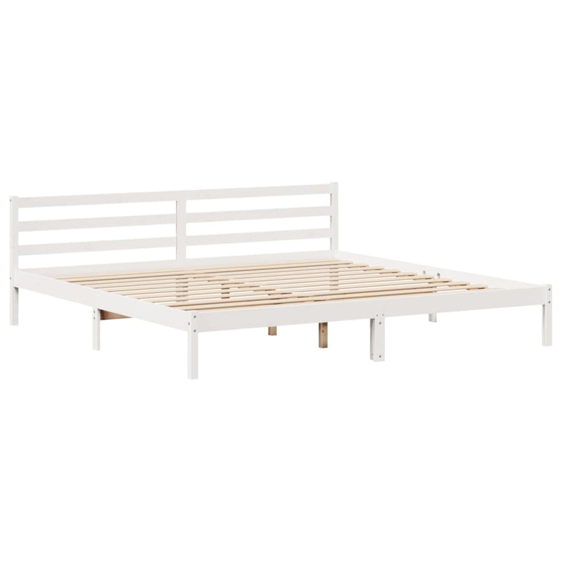 vidaXL fehér ágykeret fejtámlával matrac nélkül 180x200 cm