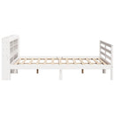 vidaXL fehér ágykeret fejtámlával matrac nélkül 200x200 cm