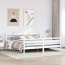 vidaXL fehér ágykeret fejtámlával matrac nélkül 200x200 cm