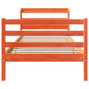 vidaXL viaszbarna tömör fenyőfa ágy matrac nélkül 75 x 190 cm