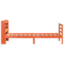 vidaXL viaszbarna tömör fenyőfa ágy matrac nélkül 75 x 190 cm