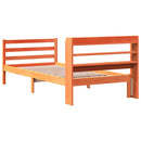 vidaXL viaszbarna tömör fenyőfa ágy matrac nélkül 75 x 190 cm