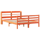 vidaXL viaszbarna tömör fenyőfa ágy matrac nélkül 120 x 190 cm