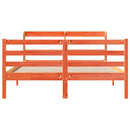 vidaXL viaszbarna tömör fenyőfa ágy matrac nélkül 150 x 200 cm