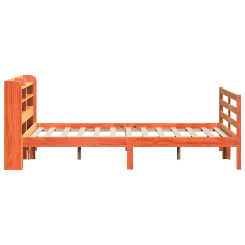vidaXL viaszbarna tömör fenyőfa ágy matrac nélkül 160 x 200 cm