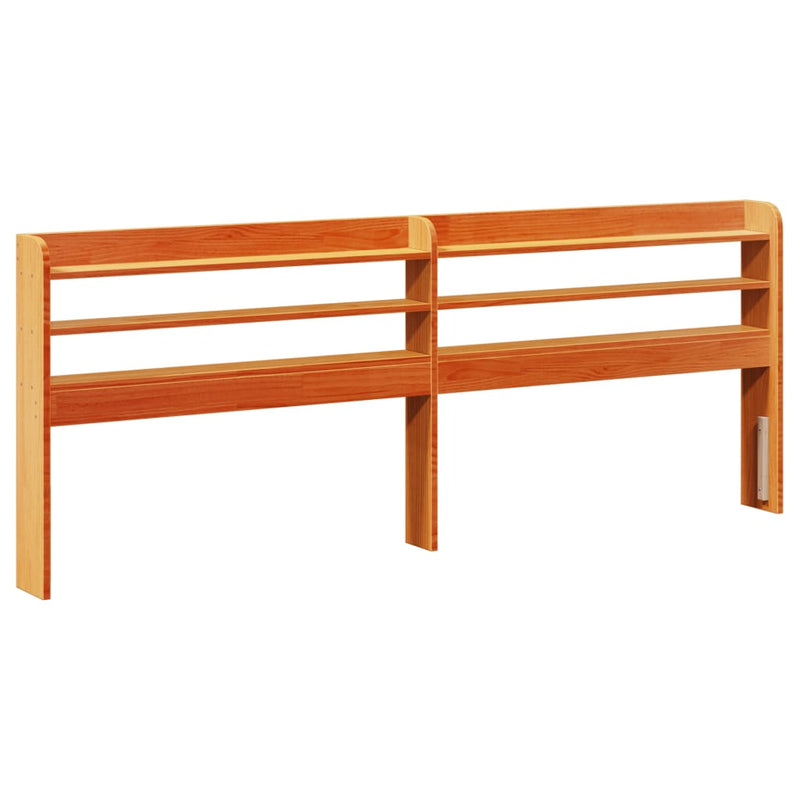 vidaXL viaszbarna tömör fenyőfa ágy matrac nélkül 180 x 200 cm
