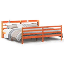 vidaXL viaszbarna tömör fenyőfa ágy matrac nélkül 200 x 200 cm