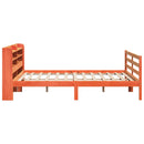 vidaXL viaszbarna tömör fenyőfa ágy matrac nélkül 200 x 200 cm