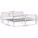 vidaXL viaszbarna tömör fenyőfa ágy matrac nélkül 200 x 200 cm