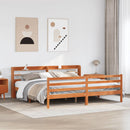 vidaXL viaszbarna tömör fenyőfa ágy matrac nélkül 200 x 200 cm
