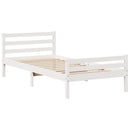 vidaXL fehér ágykeret fejtámlával matrac nélkül 100x200 cm