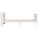 vidaXL fehér ágykeret fejtámlával matrac nélkül 100x200 cm