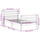 vidaXL fehér ágykeret fejtámlával matrac nélkül 100x200 cm