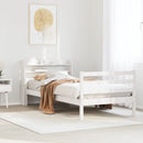 vidaXL fehér ágykeret fejtámlával matrac nélkül 100x200 cm