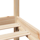 vidaXL tömör fenyőfa ágykeret fejtámlával 120 x 200 cm