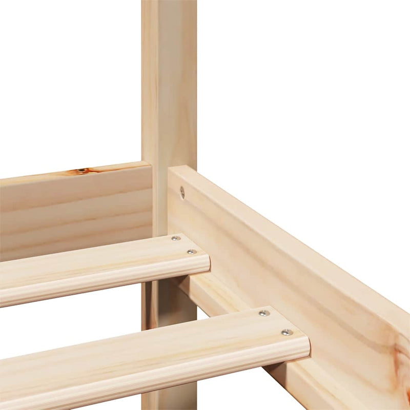 vidaXL tömör fenyőfa ágykeret fejtámlával 180 x 200 cm