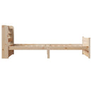 vidaXL tömör fenyőfa ágykeret fejtámlával 100 x 200 cm