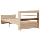 vidaXL tömör fenyőfa ágykeret fejtámlával 100 x 200 cm