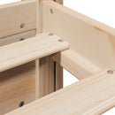 vidaXL tömör fenyőfa ágykeret fejtámlával 100 x 200 cm