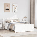 vidaXL fehér ágykeret fejtámlával matrac nélkül 120x200 cm