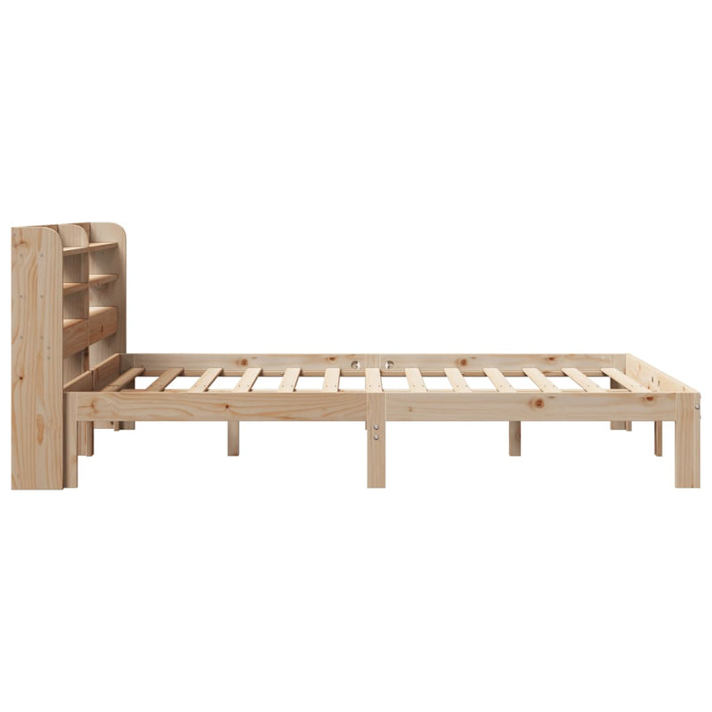 vidaXL tömör fenyőfa ágykeret fejtámlával 75 x 190 cm