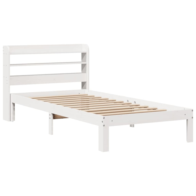vidaXL fehér ágykeret fejtámlával matrac nélkül 90x190 cm