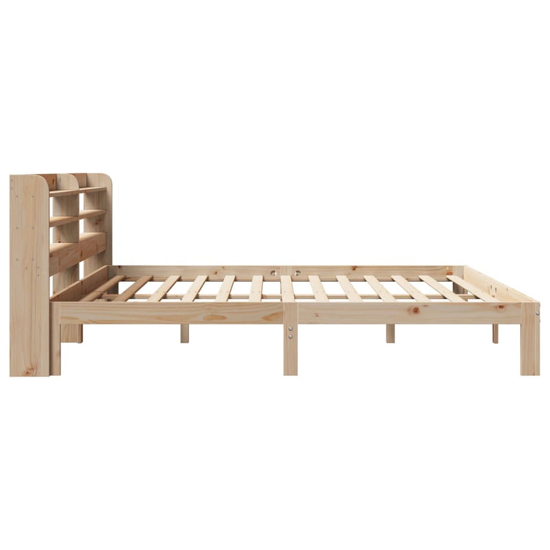 vidaXL tömör fenyőfa ágykeret fejtámlával 200 x 200 cm