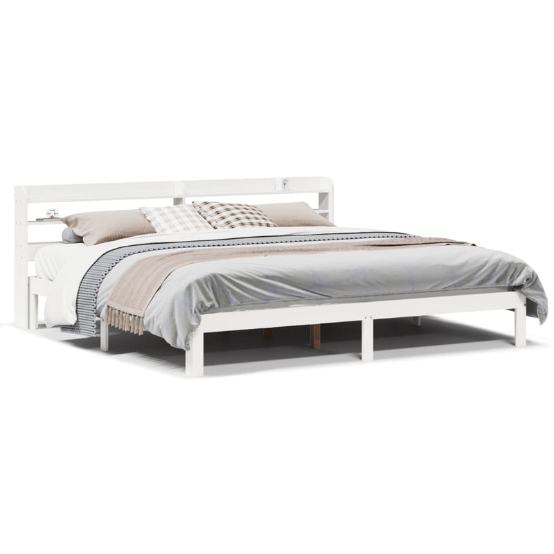 vidaXL fehér ágykeret fejtámlával matrac nélkül 200x200 cm
