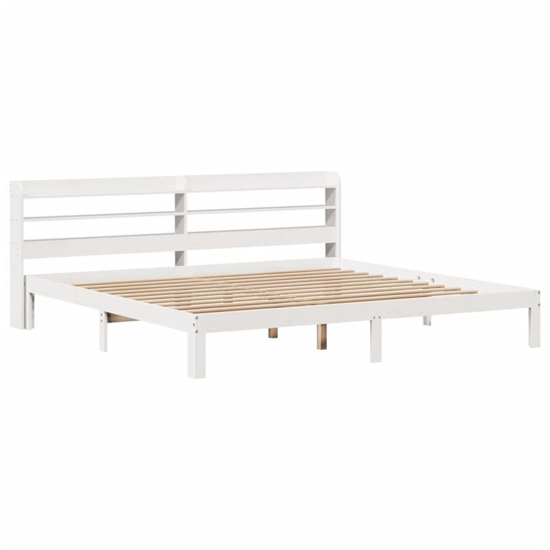 vidaXL fehér ágykeret fejtámlával matrac nélkül 200x200 cm