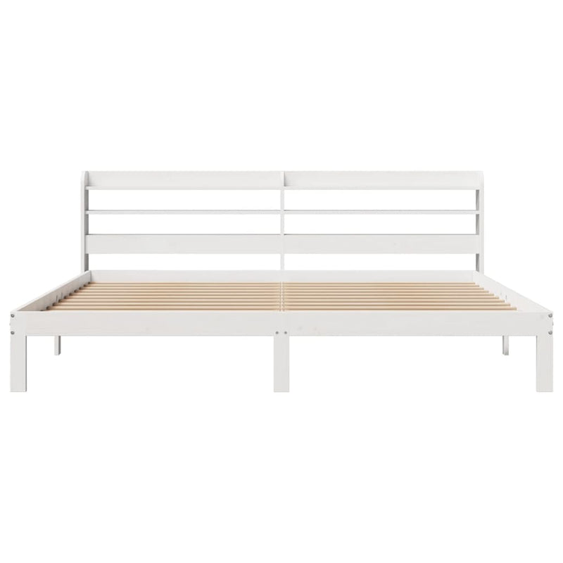 vidaXL fehér ágykeret fejtámlával matrac nélkül 200x200 cm