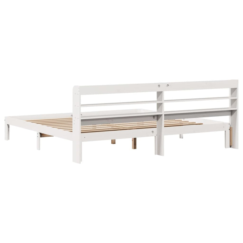 vidaXL fehér ágykeret fejtámlával matrac nélkül 200x200 cm