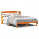 vidaXL viaszbarna tömör fenyőfa ágy matrac nélkül 135 x 190 cm