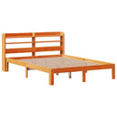 vidaXL viaszbarna tömör fenyőfa ágy matrac nélkül 135 x 190 cm